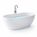 Freistehende Badewanne aus Acryl 170 cm x 80 cm Weiß