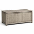 Garten Aufbewahrungsbox Polyethylen Rattan Holz Grau