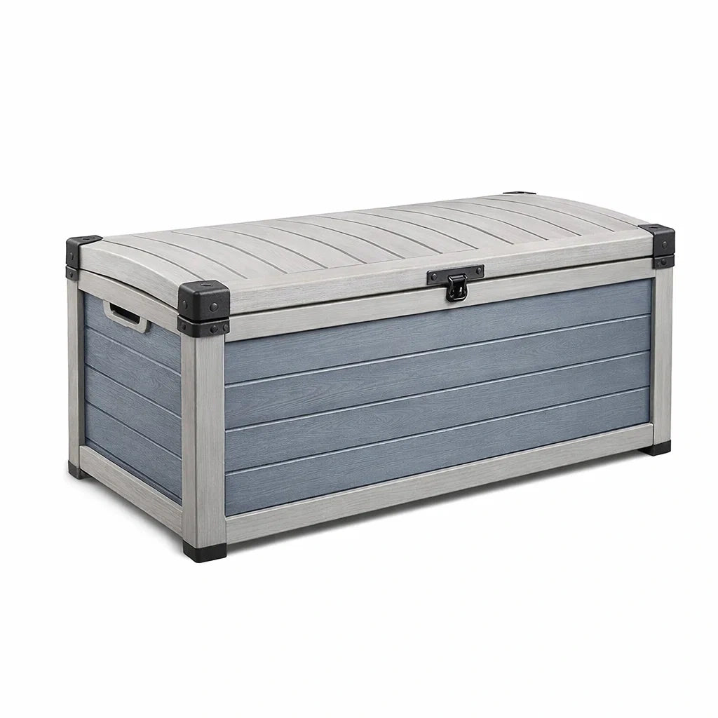 Aufbewahrungsbox Kunststoff Grau-Blau 120 cm