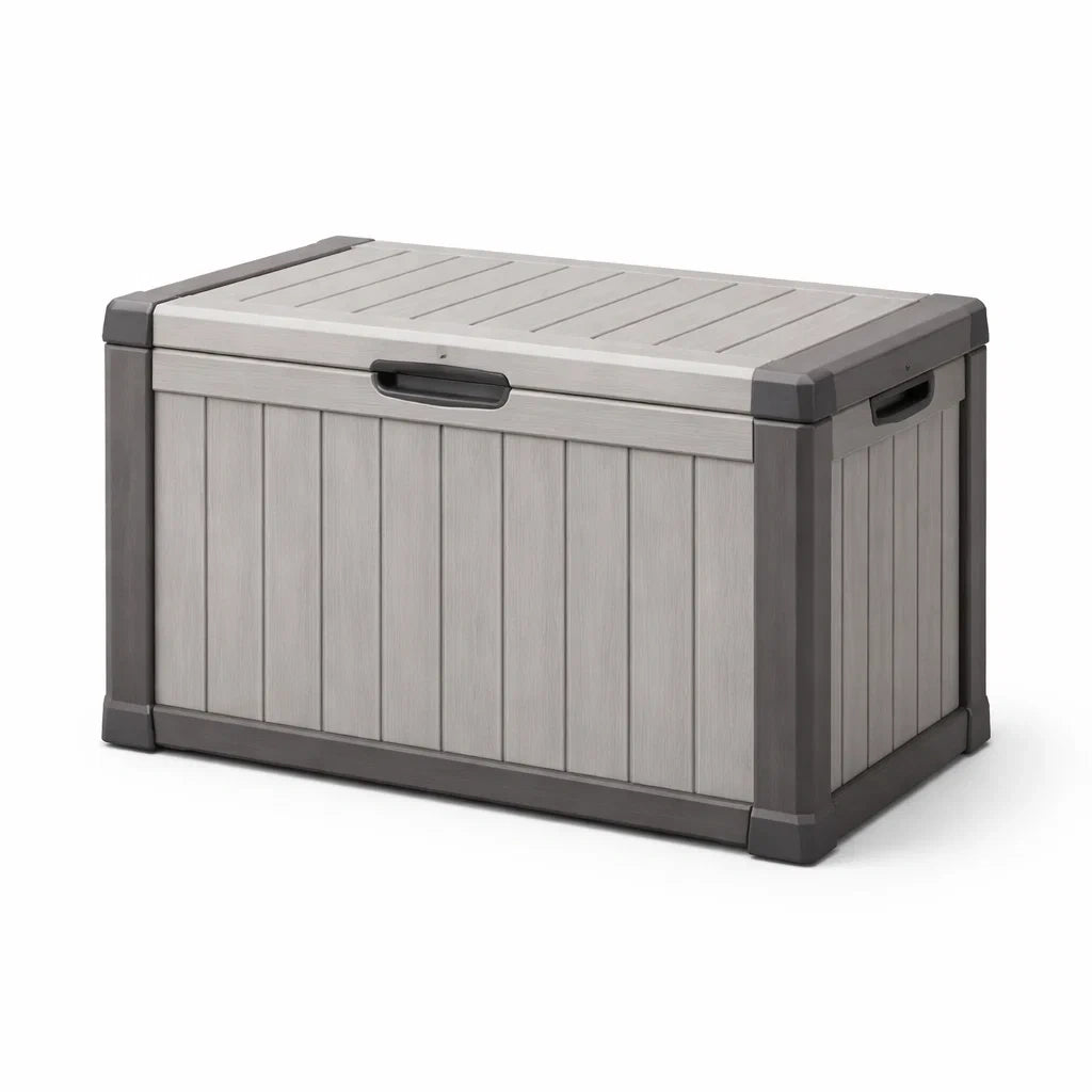 Kunststoff-Aufbewahrungsbox Kunststoff Grau 117x45x57 cm