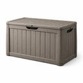 Garten Aufbewahrungsbox rechteckig Kunststoff 120 x 45 x 60 cm Grau