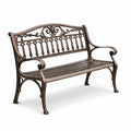 Gartenbank Aluminiumguss Antik Bronze 127 cm