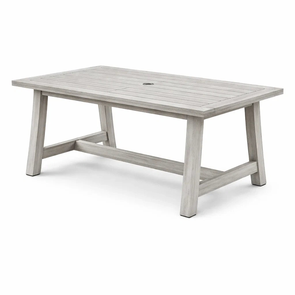 Gartentisch aus Holz Grau 200x100x76 cm