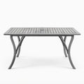 Aluminium Gartentisch Grau 150x90x75 cm