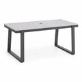 Gartentisch Aluminium Polyholz Grau 180x90x75 cm