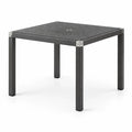 Gartentisch quadratisch Aluminium Polywood 90x90cm Anthrazit