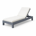 Gartenliege Aluminium PE-Rattan Grau/Weiß 200cm