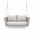 2-Sitzer Hängesofa Geflecht Grau Polyester Stahlseil 180cm